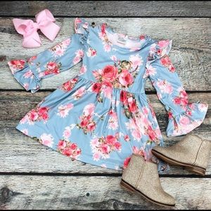 Baby toddler Twirl dress floral print.